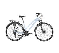 ATTABO Spate 2.0 Vélo de trekking 17" - Cadre en aluminium léger, fourche SR Suntour SF20 NEX, entraînement Shimano CUES 2 x 9, LED, garde-boue, porte-bagages, confort et fiabilité