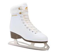 ATTABO Stila Patins à Glace pour Femme Blanc - Patins en Acier Inoxydable, Doublure Chaude, Soutien de la Cheville Stable, laçage Classique, pour Les Loisirs et l'entraînement, Blanc., 41 EU