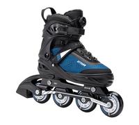 ATTABO Stormglider Lot de 2 Rollers réglables pour Enfant - Softboot avec Coolmax et système Fitgo - ABEC-7 - Bleu - Pointure 31 à 34
