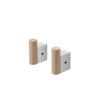 Muuto Crochet Attach Lot de 2 Oak-aluminum