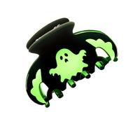 Attache à cheveux en acrylique brillant pour sorties d ' Halloween, portraits à thème, pince à cheveux ajourée, chignons de tous les jours, pince à cheveux d ' Halloween, accessoire lumineux, pince à
