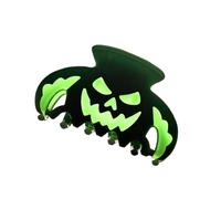 Attache à cheveux en acrylique brillant pour sorties d ' Halloween, portraits à thème, pince à cheveux ajourée, chignons de tous les jours, pince à cheveux d ' Halloween, accessoire lumineux, pince à