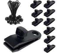 Attache Bache Piscine Pince Pour Bache Clip De Tente Pince De Fixation Pour Tente 10pcs Avec 10 Tendeur Bache Pour Bâches Auvents Camping Couvertures De Voiture (20).[G461]