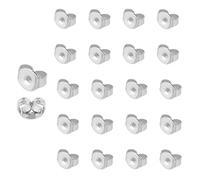 Attache Boucles d'Oreilles Acier Inoxydable - Fermoir Boucles d'Oreilles | Lot de 50, poussettes, embouts et bouchons de rechange, tiges standard, oreilles percées, apprêts bijoux, conforme nickel UE