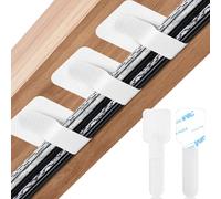 attache cable adhesif organisateur de cable clips cables 100Pcs cable management bureau clip cable adhesif cable organizer s pour TV PC ordinateur portable Ethernet bureau (Blanc)