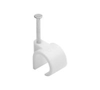 Attache câble - Attache fil électrique - Fixation câble électrique - Fixation et raccordement du câble - Serre câble - Clou de Fixation - Attache Fils Ø 12 A 16 Mm Blanc Sachet De 25 - Debflex 700412