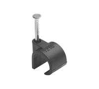 Attache câble - Attache fil électrique - Fixation câble électrique - Fixation et raccordement du câble - Serre câble - Clou de Fixation - Attache Fils Ø 12 A 16 Mm Noir Sachet De 25 - Debflex 700428