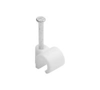 Attache câble - Attache fil électrique - Fixation câble électrique - Fixation et raccordement du câble - Serre câble - Clou de Fixation - Attache Fils Ø 4 A 7 Mm Blanc Sachet De 25 - Debflex 700406