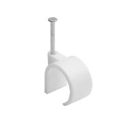 Attache câble - Attache fil électrique - Fixation câble électrique - Fixation et raccordement du câble - Serre câble - Clou de Fixation - Attache Fils Ø 20 A 25 Mm Blanc Sachet De 50 - Debflex 700416
