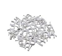 Attache-CâBle Avec Clou Clips de câble à clous ronds en acier, 100 pièces, 4/6/8/9/12/16mm, organisateur fil, cordon électrique(Round 16MM)