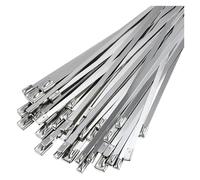 Attache Cable Colliers De Serrage En Acier Inoxydable For Échappement, Revêtement Enveloppant, Verrouillage Métallique(50PCS,4.6x300mm)