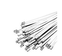 Attache-CâBle En Acier Inoxydable Attaches de câble métalliques en acier inoxydable, 7.9 largeur 100-1000mm, 100 pièces, fils, auto-verrouillage Pour Enroulement D'échappement(7.9x450mm)