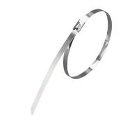 Attache-CâBle En Acier Inoxydable Attaches de câble robustes en acier inoxydable, 50 pièces, attaches à fermeture éclair métal autobloquantes 4.6mm Pour Enroulement D'échappement(4.6x450mm)