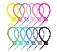Attache-câble en silicone avec boucle en direct, for câble de données, écouteurs, câble de charge, sangle de fixation, organisateur(10PCS)