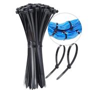 Attache cable Noir Paquet de 100 Nylon Attache Câble 300mm x 7,6mm,Résistant aux UV Résistant à la Chaleur Attaches de câble Applicable à Intérieur,Extérieur,Regroupement de Fils