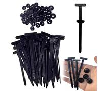 Attache-câble universelle en nylon, robuste et autobloquante, avec goupille et bouton, nouvelle boucle multifonctionnelle, attaches noires résistantes aux UV pour la fixation quotidienne (200 Pcs)