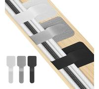 Attache Cable Velcro 90 Pièces (Noir, Blanc, Gris), Rangement Cable Réutilisables Velcro, Attache Cable Adhesif pour Bureau et Maison