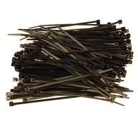 ATTACHE CABLES NOIRS 100 x 2.5 MM - 200 COLLIERS PLASTIQUES