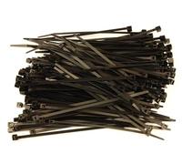 ATTACHE CABLES NOIRS 100 x 2.5 MM - 200 COLLIERS PLASTIQUES
