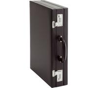 Attaché-case "PONTE" Alassio en similicuir noir (sans contenu)