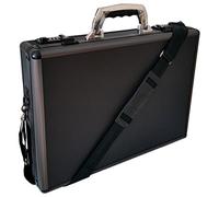 Attaché Case pour ordinateur portable rembourré Mallette Pro en aluminium Noir/bronze