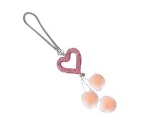 Attache-cœur pour rétroviseur,Le pendentif avec la boule en peluche,Accessoire brillant pour rétroviseur intérieur - Pour hommes et femmes