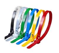 Attache de câble à boucle réglable Attaches de câble multicolores réutilisables, boucle de verrouillage en Nylon Recyclable, couleurs mélangées, outil noir et blanc, 5/1000 pièces(Colorful,1000 Pcs)