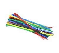 Attache de câble à boucle réglable Attaches de câble réutilisables en plastique, 10 pièces, fixation fixe en Nylon libérable, couleur noir(Yellow,8x250mm)