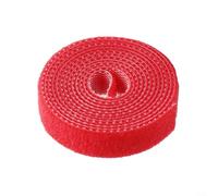 Attache de câble de données de 1 m, organisez efficacement vos câbles avec un mélange de nylon/polyester (rouge)