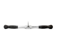 Attache de câble d'haltère pour machines à câble, barre de traction latte pour câbles, barre de presse triceps, barre de traction droite tournante avec poignées rotatives et en caoutchouc (50,8 cm)