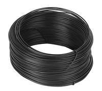 Attache de Câble, Fil de Fer Rond Noir de 100 Mètres 0,02 Pouce Fil de Fer zingué Recouvert de Plastique Fil galvanisé à la Main Branche de Raisin Fil galvanisé, Attaches