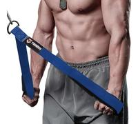 Attache de câble pour triceps (deux longueurs intégrées en une) une plus grande amplitude de mouvement, sangles d'extension pour triceps (bleu)