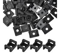 Attache de Câble Supports, Embases à Visser, Lot de 150 Bases, 22.6mmx15.9mm Type Selle Support de Base de Câble, Colliers de Serrage en Nylon, pour Les Câbles, Les Fils, La Maison, Noir