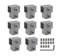 Attache de connexion de connecteur de Tube carré, tés en alliage d'aluminium, pinces d'extrémité de chaîne, raccord de tuyau à 3 voies durable(Three way)