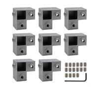 Attache de connexion de connecteur de Tube carré, tés en alliage d'aluminium, pinces d'extrémité de chaîne, raccord de tuyau à 3 voies durable(Three dimensional te)