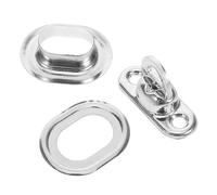Attache de Fermeture en Cuivre à Bouton Tournant 1 Set Argenté