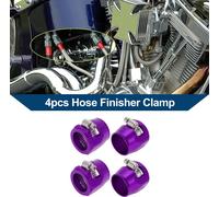 Attache De Finition De Tuyau An12 / Embout De Tuyau En Caoutchouc Pour Tube D'Huile Et De Carburant / Alliage D'Aluminium Durable / 4 Pièces Violet