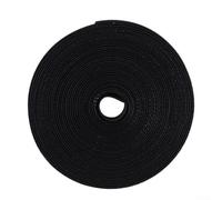 Attache de gestion de câbles pour câbles de données et fils, sangle portable pour un usage domestique quotidien, facile à appliquer et à déchirer à la main sans tomber en morceaux (noir)