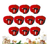 Attache de guirlande - 10 bandes réglables, attaches de câble vertes réutilisables, support de couronne flexible, organisateur de plantes de jardin durable pour portes extérieures, escaliers, branches