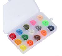 Attache de mouche pour cristal pour ligne flash, matériaux de pêche à la mouche irisés double face pour la fabrication de leurres, 25 couleurs dans une boîte de rangement pour mouches de truite pour