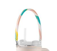 Attache de Poignée de Bouteille d'Eau pour Stanley, Sangle de Bouteille d'Eau Silicone Élingue de Bouteille d'Eau Portable Accessoires pour Plupart des Tasses de 8 à 40oz (Rose, Blanc, Vert)