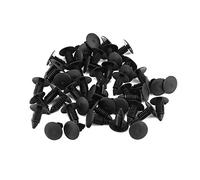 Attache de rivet, attache de rivet en plastique, 50 pièces de pare-chocs de voiture en plastique attache de rivet de retenue de garniture de goupille clip noir Rivet Plastique Voiture Rivet Plastique