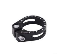 Attache de selle de vélo de montagne, collier de serrage à levier creux usiné CNC, fixation de tige de selle de vélo pliable, collier de selle de vélo léger, 34,9 mm, collier de serrage noir et rouge