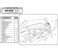 Attache De Topcase GIVI Pour BMW R 850 R 1995 1996 1997 1998 1999 2000 2001 2002