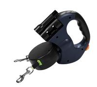 Attache Double pour Deux Chiens | Poignée Ergonomique Matelassée Antidérapante et Pliable - Laisse Double pour Chien Rétractable,pour Camping Randonnée Plage Sport Extérieur et Ramassage de Crottes