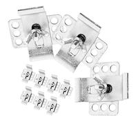 Attache Évier sous Plan en Fer, Lot de 10 sets de sets, Fixation Argenté | Pose sans Outil, Maintien Sûr du Lavabo Encastré, Surface Galvanisée, pour Plan Vasque Bois