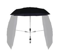 Attache Parapluie pour Poussette | Parasol de Protection Solaire Réglable pour Poussette Bébé - Parasol Réglable et Pliable pour - Utilisation en Extérieur, Voyage et Fauteuil Roulant