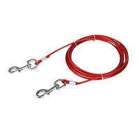 Attache pour Chiens, Sangle d'arrimage réfléchissante 3 mètres, câble résistant et résistant pour Animaux de Compagnie avec Crochets rotatifs en métal, câbles d'arrimage pour Chiens résistants