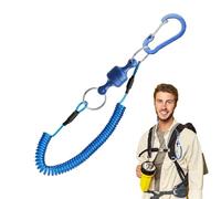 Attache pour Outil de pêche - Câble à Ressort rétractable, Fixation Zinger Portable avec en Aluminium Robuste, Ressort de Tension à déploiement Rapide, idéal pour Les Lacs de randonnée dans