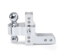 Attache Remorque, Récepteur 2'' Attelage De Remorquage Réglable en Hauteur/Hauteur De 6'' À Double Boule avec Verrouillage 10 000 LB